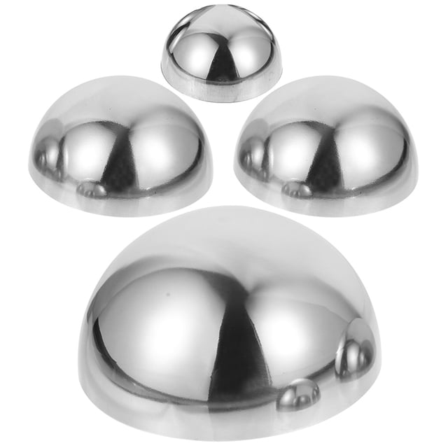 Miangastore 4 Pcs Boules de Jardin en Acier Inoxydable Hémisphériques pour Regarder le Jardin Boules Décoratives de Jardin