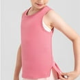 thumbnail image 4 of Quaouag Girls Cotton Racerback Tank Tops Cute Basic Dance Sleeveless Shirts Crewneck Loose Yoga Blouses Tees 5-12 Years, 4 of 5