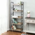 thumbnail image 3 of LuxenHome 5-Shelf 63" H x 23.62" W Wood and Metal Etagere Bookcase, 3 of 10
