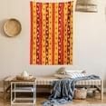 thumbnail image 2 of Red and Brown Tapestry, Vertical Striped Pattern Cat and Dog Paw Traces Footprints Cute Kids Design, Wall Hanging for Bedroom Living Room Dorm Decor, 40W X 60L Inches, Multicolor, by Ambesonne, 2 of 5