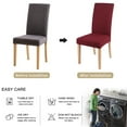 thumbnail image 4 of Chair Cover, Stretch Chair Seat Cover Removable Washable Dining Room Stool Chair Slipcovers Chair Protective Seat Covers(Burgundy+1 pcs), 4 of 6