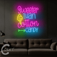 thumbnail image 4 of C-CRAFT Sweeter Than Cotton Candy Neon Led Lights 20 inch for Cotton Candy Shop Decor, 4 of 5