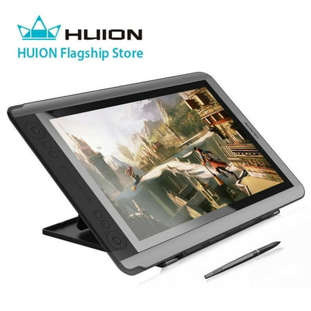 Huion Kamvas GT-156HD V2 Drawing Tablet Monitor 15.6 inches HD IPS Pen Display with 8192 Pen Pressure 14 Programmed Express Keys -Upgraded (Best Vector Drawing Program)