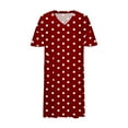 thumbnail image 4 of Zpanxa Summer Dresses for Women Large Print Short Sleeve V-Neck Pocket Dress, 4 of 4