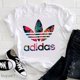 thumbnail image 1 of Nueva Moda Floral Addida Camiseta Mujer Ropa De Top Verano Camisetas Dama Niña 90s 00s Estudiante Streetwear Regalo De Navidad Baju Wanitapangjing, 1 of 4