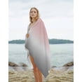 thumbnail image 2 of Gradient Pink Grey, Beach Towels Oversized Super Absorbent, Modern Abstract Color Ombré Art Lightweight Bath Towel Quick Dry Sets For Bathroom/Pool/Rv Camping/Beach Play/Gym Room/Picnic 35"x70", 2 of 8
