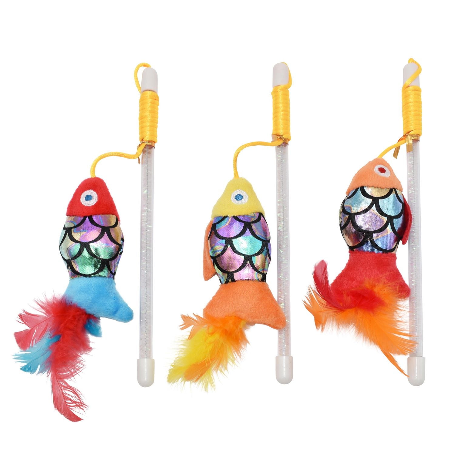 Multipet Goldfish Wand Cat Toy, Wand Cat Toy