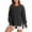 Black, variant on Luniro Women's Oversized Sweatshirts Casual Long Sleeve Side Slit Loose Fit Fall Pullover Shirt Tops