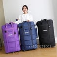 thumbnail image 4 of Maleta Oxford con ruedas de viaje expandida multicapa para hombre y mujer, equipaje rodante de 22/23/25/31 pulgadas, color negro, XA856F, viaje de fin de semana, plegable, 4 of 4