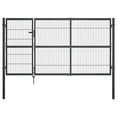 thumbnail image 2 of vidaXL Garden Gate with Posts Steel Anthracite Fence Patio Outdoor Multi Sizes, 2 of 5