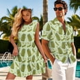 thumbnail image 3 of Yuyamidu Pickle Shirt Couples Vacation Outfits Matching Sets Mens Beach Shirts Womens Hawaiian Dresses Flowy Tank Sleeveless Summer Dress Matching Cruise Outfits for Couples S, 3 of 6