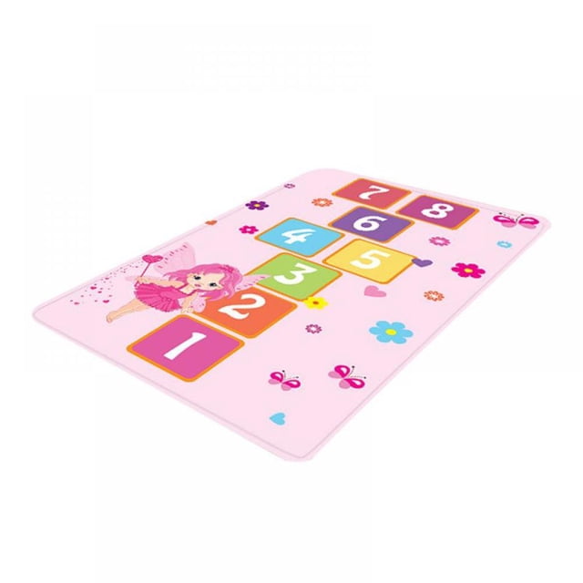 POINTERTECK Clearance sale!!Hopscotch Rug 20”x31.5” Hop and Count Game Rug with Colorful Alphabet and Animals Design Anti-Slip Kids Play Mat Soft Floor Area Rug & Carpet Playroom Bedroo
