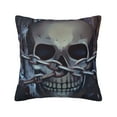thumbnail image 1 of ZICANCN Horror Skull Chains Decorative Throw Pillow Covers, Bed Couch Sofa Decorative Knit Pillow Covers for Living Room Farmhouse, 16"x16", 1 of 8