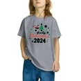 thumbnail image 3 of Odeerbi Kids Boys Girls Christmas T-shirt Christmas Print Casual Short Sleeve Tops Shirt Kids Clothes Gray, 3 of 4