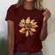 thumbnail image 2 of Tops Cortos para las Mujeres Blusas Impresas Manga Corta Cuello Redondo, Tops de Blusa para las Mujeres Primavera Verano Casual, 2 of 4
