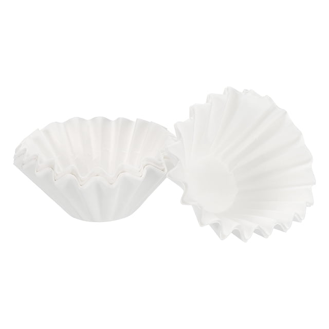 Paquete de 50 filtros de café en cesta para 1 a 2 tazas, filtro de papel blanqueado 6.1x1.8 pulgadas para cafeteras de goteo desechables