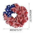 thumbnail image 2 of Anckoeil Independence Day Flag Wreath Patriotic Red White And Blue Decorative Wreath For 4th Of July, 2 of 5