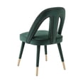 thumbnail image 4 of TOV Furniture Petra 19.3" Transitional Velvet Side Chair in Green, 4 of 7