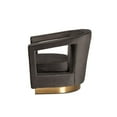 thumbnail image 5 of Baxton Studio Neville Modern Luxe and Glam Grey Velvet Fabric Upholstered and Gold Finished Metal Armchair, 5 of 7