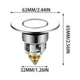 thumbnail image 2 of Universal Bathroom Sink Stopper with Hair Catcher, for 1 1 /4" ~1 1/2" Inch Drain Hole, Spring Core Bathtub Drain Cover, Pop Up Sink Plug Basin Drain Strainer, 2 of 7
