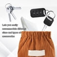 thumbnail image 3 of Organizador de lazos para el pelo elástico de pana, bonita bolsa de maquillaje de viaje para mujer (marrón), 3 of 4