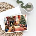 thumbnail image 2 of Finnish Spitz Cozy Christmas Greeting Cards Pack of 8 7 in x 5 in, 2 of 3