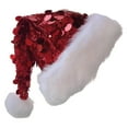 thumbnail image 5 of Santa hats Sequin Hat With Ear Festive Holiday Party Novelty Cap For Winter Outdoor Activities small santa hats, 5 of 7