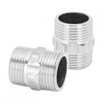 thumbnail image 1 of Tubería Roscada, Conector Roscado, Conector de 32 mm 2 piezas Pezón hexadecimal para hardware Plomería de aire comprimido gases de construcción de gases, 1 of 7