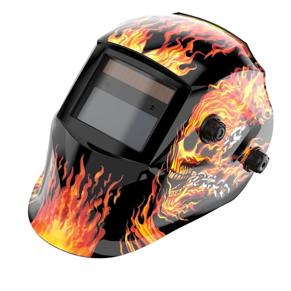 Welding Helmet Auto Darkening with True Color View, Solar Powered Lens for MIG, TIG, Arc Welding