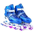 thumbnail image 1 of Tignapoo Adult Inline Skates with Light-Up Wheels for Kids and Adults, Adjustable Sizes, Durable PU Material, Breathable Mesh Lining, Efficient Brake System, Perfect for Fun and Safety, Available in, 1 of 6