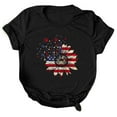 thumbnail image 2 of OAVQHLG3B 4th of July Outfits for Women American Flag T Shirt Summer Tops for Women Printed Casual Loose Round Neck Short Sleeve T-shirt Tops Blouse, 2 of 5
