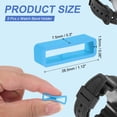 thumbnail image 2 of Uxcell Watch Band Holder Loop, Universal Silicone Watch Replacement Band Strap Keeper Parts for Smart Sport Sky Blue 26 mm, 2 of 7