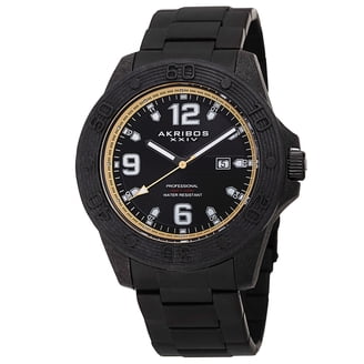 NWT Akribos XXIV Black Dial Multi-function Men\'s Watch Akribos XXIV Mens Watch 44mm Black Dial Mesh Multifunction  main image 3