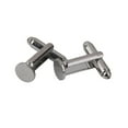 thumbnail image 3 of 8mm Flat Round Blank Settings Cufflinks Findings of 20, 3 of 7