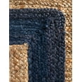 thumbnail image 7 of Unique Loom Braided Jute Collection Area Rug - Goa (2' x 3' 1" Rectangle Natural/Navy Blue), 7 of 7