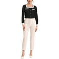 thumbnail image 2 of INSPIRE CHIC Women's Work Shirt Colorblock Long Sleeve Chic Square Neck Blouse M Black, 2 of 5
