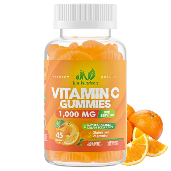 Vitamin C 1000mg Gummies with Zinc & Herbal Extracts – Immune Support for Adults & Kids – 60 Gummies