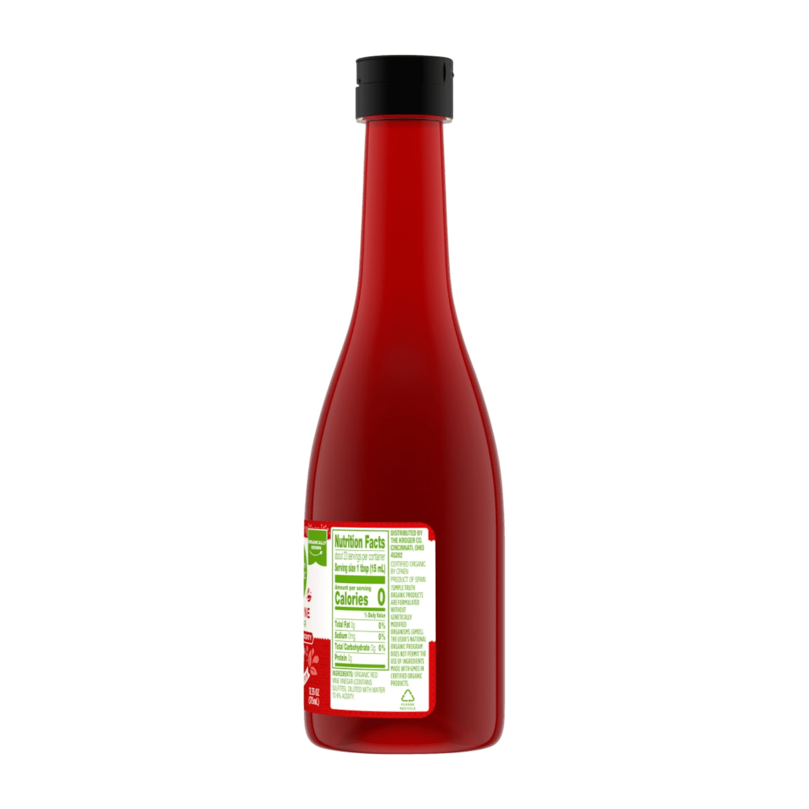 Simple Truth Organic Red Wine Vinegar Premium 6% Acidity 12.35 oz (375mL) , 2 Pack + Bonus