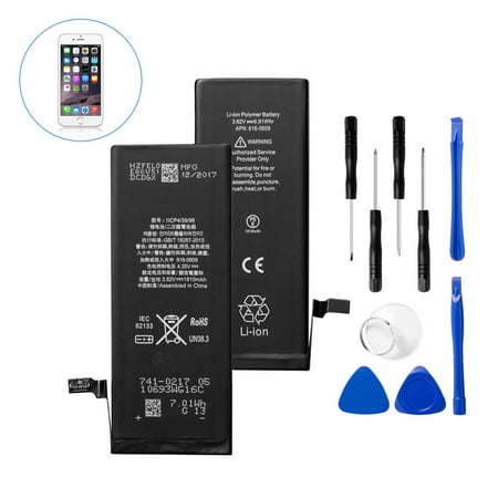 Apple A1175 Replacement - Insten 3.8V 1715mAh Li-ion Internal Replacement Battery with Replace Parts and Tool Kit Set for Apple iPhone 6