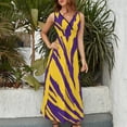 thumbnail image 3 of Robe Sans Manches Violette et Dorée Tailgate Swag - Claw Marks Robe Femme Robes Robes d'Anniversaire pour Femmes Robe de Plage, 3 of 4