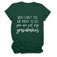 thumbnail image 2 of Gibobby Playera de Manga Corta con Cuello Redondo Top moda para mujer, camisa con cuello redondo y estampado letras, camiseta informal manga corta con cuello redondo(Verde,G), 2 of 5