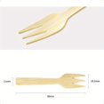 thumbnail image 3 of HLONK Bamboo Utensils 200PK MiniBamboo Forks 3.54” Disposable Small 100% Cutlery Set Natural, 3 of 5