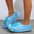 thumbnail image 7 of Funny Slippers for Women Comfortable Novelty Warm Winter Hob-bit Feet Furry Indoor Shoes Adult Couples Valentine's Day Gifts, Blue & One Size, 7 of 7