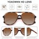 thumbnail image 3 of Gafas de sol YDAOWKN Retro Square Aviator UV400 para mujer/hombre, 3 of 6