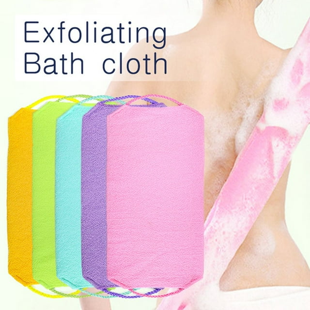 Corps Extensible Exfoliant Cou Gommage Douche Douche Chiffon Outil de Lavage Bleu une Taille