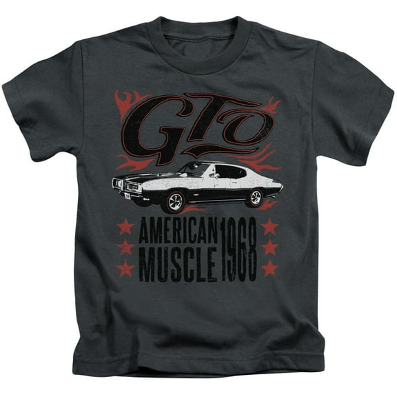 Pontiac Gto Flames Youth 18/1 T-Shirt Charcoal