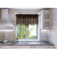 thumbnail image 5 of 1-Piece Solid Faux Silk Swag Waterfall Ascot Window Curtain Valance w/Tassels Trim Rod Pocket 55" x 18" Wave, 5 of 5