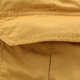 thumbnail image 4 of IROINNID Cargo Shorts for Men Pure Color Outdoors Pocket Beach Work Trouser Cargo Shorts Pant,Yellow, 4 of 8