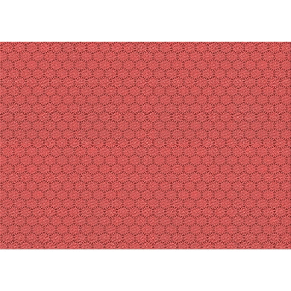 Ahgly Company Indoor Rectangle Patterned Ferrari Red Area Rugs, 2' x 5'