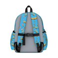 thumbnail image 3 of Excavator and No Entry Sign Blue Pattern Cute School Backpack with Padded Back and Adjustable Shoulder Straps 13.4"x11"x4.7", 3 of 5
